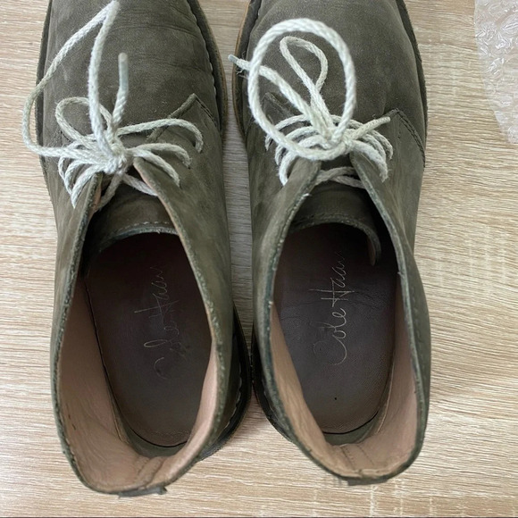 Cole Haan Olive Green Jane II Loden Nubuck Suede Chukka Booties Women's Size 6 - Picture 9 of 11